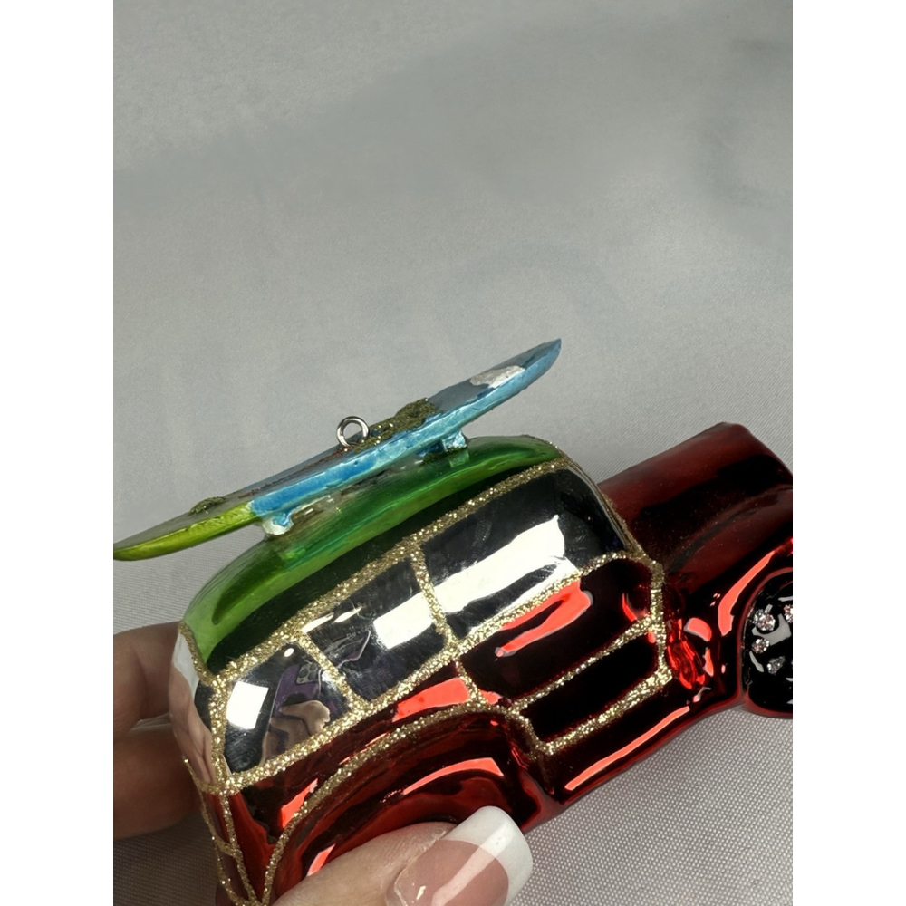 Mercury Glass? Station Wagon Automobile Car Christmas Ornament Surfboard Holiday - Picture 7 of 12